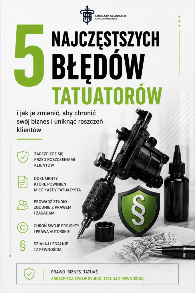 ebook prawo dla tatuatorów tatuażystów studiów tatuażu
